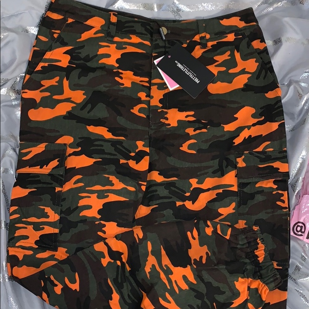 Neon orange Camo pants